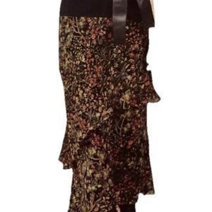 Peruvian Connection Verdure Skirt Size 14 NWT Stylish Flare Maxi
